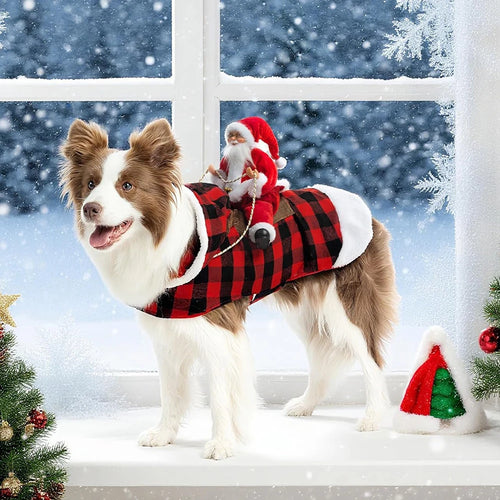 Winter Happy New Year Pet Costume Christmas Cat Dog Clothes for French Bulldog Corgi York Small Dogs And Cats Mascotas Supplies