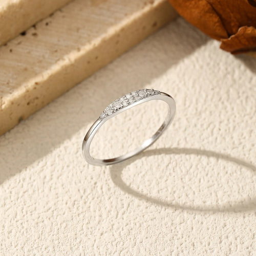 D Colour Stackable Moissanite Ring | 925 Sterling Silver