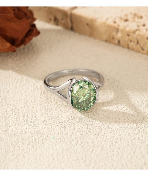 D Colour Moissanite Wedding Ring | 925 Sterling Silver