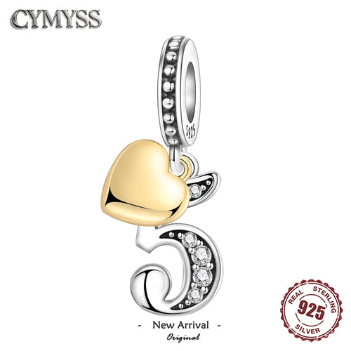925 Sterling Silver Anniversary Charm Bead for Bracelet