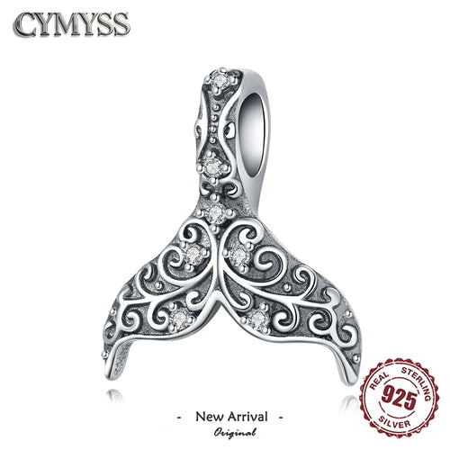 Authentic 925 Sterling Silver Mermaid Tail Charm Bead for Bracelets Jewellery