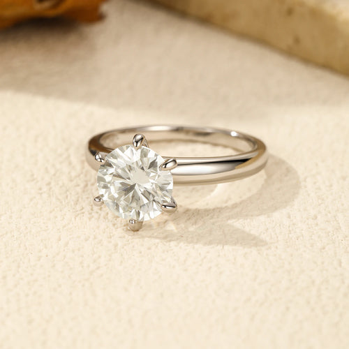 D Colour VVS1 Moissanite Wedding Ring | 925 Sterling Silver