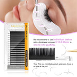 NAGARAKU Eyelashes Makeup Maquiagem Individual Eyelash 16 Rows Mix 7-15 Natural Soft Mink Lashes Maquillaje Cilios