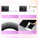 NAGARAKU Eyelashes Makeup Maquiagem Individual Eyelash 16 Rows Mix 7-15 Natural Soft Mink Lashes Maquillaje Cilios