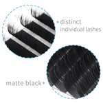 NAGARAKU Individual Eyelash Makeup High Quality New Material Super Soft Natural Manual Fans-making Lashes 16 Lines Matte Black