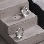 Sterling Silver Gold Crystal Stud Earrings for Women - Wedding