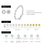 MODIAN D Color Moissanite Wedding Band 925 Sterling Silver Eternity Rings Lab Diamond Stackable Exquisite Jewelry For Women Gift