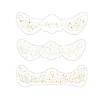 6pcs Fake Freckle Stickers for Women Waterproof Golden Silver Glitter Temporary Tattoos for Face Makeup Holiday Music Party