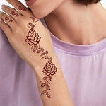 Reusable Henna Stencil for Hand Body Painting Flower Henna Tattoo Template for Women Wedding Festival Body Makeup Tattoo Tools