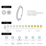 MODIAN D Color Moissanite Round Ring 925 Sterling Silver Sparkling Stacking Slim Band Rings For Women Wedding Fine Jewelry Gifts