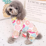 New Cotton Print Puppy Cat Dog Jumpsuit Spring Summer Pet Pajamas for Small Dogs Mascotas Costume York Terrier Maltese Overalls