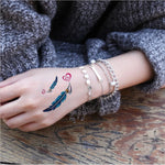 30pcs Waterproof Temporary Tattoo Stickers Disposable 3D Color Butterfly Rose Flower Feather Fake Tattoo for Women Girl Body Art