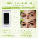 NAGARAKU Luxury Collected Classic Eyelash Extension 16rows Individual Denso Matte Black Professional Soft Natural