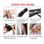 Reusable Henna Stencil for Hand Body Painting Flower Henna Tattoo Template for Women Wedding Festival Body Makeup Tattoo Tools