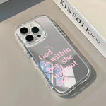 Pink English Pattern Phone Case For iPhone 11 12 13 14 15 16 17 Pro Max 7 8 16 Plus XR X XS Max 16E 17E Luxury Mirror Back Cover
