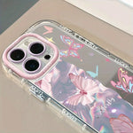 INS Fashion Design Butterfly Pattern Mirror Phone Case For iPhone 17 16 15 14 13 12 11 Pro Max 7 8 Plus XR X XS 16E 17E Cover