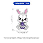 925 Sterling Silver Easter Bunny Egg Charm Bead
