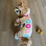 New Cotton Print Puppy Cat Dog Jumpsuit Spring Summer Pet Pajamas for Small Dogs Mascotas Costume York Terrier Maltese Overalls