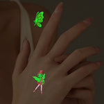 5 Sheets Luminous Tattoo Stickers Colorful Animal Mermaid Dinosaur Temporary Tattoos for Hand  Body Fake Tattoo Waterproof