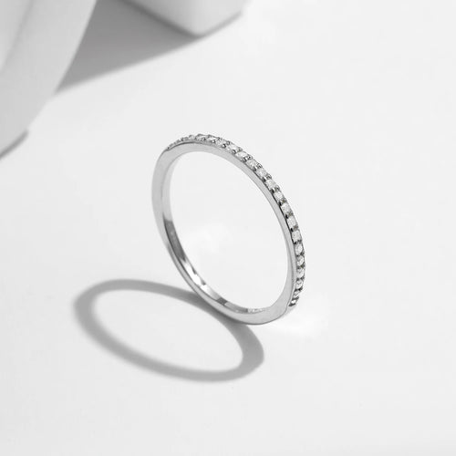 Certified Moissanite Eternity Ring | 925 Sterling Silver
