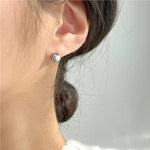 Sterling Silver Small Heart Stud Earrings for Women - Gift