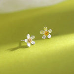 925 Sterling Silver Flower Stud Earrings for Women