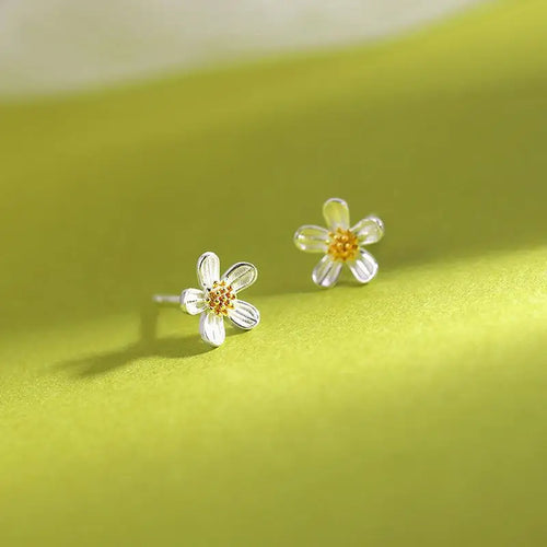925 Sterling Silver Flower Stud Earrings for Women
