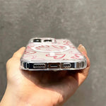 Samsung Galaxy S25 S24 S23 Ultra Plus FE Pink Heart Magnetic Clear Case
