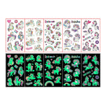 5 Sheets Luminous Tattoo Stickers Colorful Animal Mermaid Dinosaur Temporary Tattoos for Hand  Body Fake Tattoo Waterproof