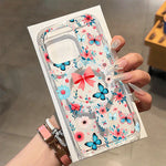 Floral Butterfly Magsafe Case for iPhone 16 15 14 13 Pro Max | Shockproof Clear Cover