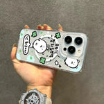 Korean Cute Cartoon Puppy Wireless Charge Phone Case for Samsung Galaxy S25 S24 S23 S22 Ultra Plus S21 FE Clear Cover