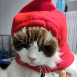 Autumn Winter Cat Puppy Hat Warm Fleece Pet Bundle Cap for Small Dogs Cats Kitten Accessories High Neck Adjustable Sphynx Hats