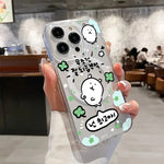 Korean Cute Cartoon Puppy Wireless Charge Phone Case for Samsung Galaxy S25 S24 S23 S22 Ultra Plus S21 FE Clear Cover