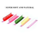 NAGARAKU Color Eyelash Pink Blue Purple White Yellow Green False Eyelash Cilios Maquiagem Makeup Mix 7~15mm（old box）