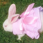 Sweet Bunny Rabbit Skirt Summer Pet Dress for Small Animals Stripe Plaid Puppy Dog Cat Mascotas Clothes Clothing Estidos Perrita