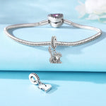 925 Sterling Silver Heart Statue of Liberty Charm Bead