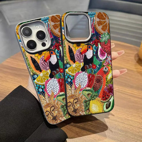 Soft Silicone Funda for Xiaomi 14T Pro Phone Case Mi 13T Pro 11 Lite 5G Cases Fig-shaped Bead Embroidery Puzzle Pattern Cover