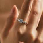 MODIAN D Color Lab Diamond 1CT Moissanite Ring For Women 925 Sterling Silver Classic Wedding Engagement Band Jewelry Gifts