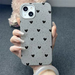 Cool Black Heart Case for Samsung Galaxy S25 S24 S23 S22 Ultra Plus S21 S23 FE A55 A54 A53 A52 A34 A14 5G Soft Silicone Cover