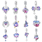 925 Sterling Silver Infinity Love Heart Charm Bead