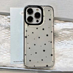 Black And Gray Star Simple Thickened Transparent Case For Xiaomi Poco X6 F6 X5 X3 F3 M6 X7 Pro Shockproof Soft Clear Back Cover