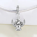 925 Sterling Silver Praying Angel Girl Charm Pendant