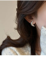 925 Sterling Silver Croissant Hoop Earrings for Women