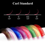 NAGARAKU Mix Color Eyelashes Make up High Quality Soft Natural Synthetic Mink Rainbow Eyelash Extension Supplies  8 Colors Mix