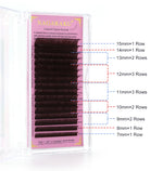 NAGARAKU Brown Eyelashes Individual Eyelash Makeup 16 Lines Brown Color High Quality Super Soft Natural Synthetic Mink