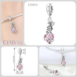 925 Sterling Silver Rotating Cherry Blossom Charm Bead