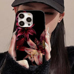 Elegant Red Lily Flower Phone Case For iPhone 16E 16 15 14 13 12 17 Air 11 Pro Max XS XR X 7 8 15 16 Plus SE2020 Soft Cover