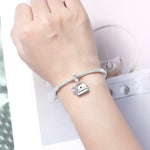 925 Sterling Silver I Love Shopping Charm Bead for Bracelet