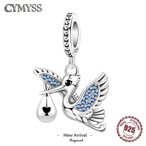 925 Sterling Silver Lucky Bird Dog Cat Animal Charm Bead