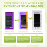 NAGARAKU Luxury Collected Classic Eyelash Extension 16rows Individual Denso Matte Black Professional Soft Natural